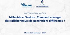 La précédente conférence organisée par Ociane Matmut, en partenariat avec La Tribune, le 30 septembre, a abordé le thème du management post-confinement.