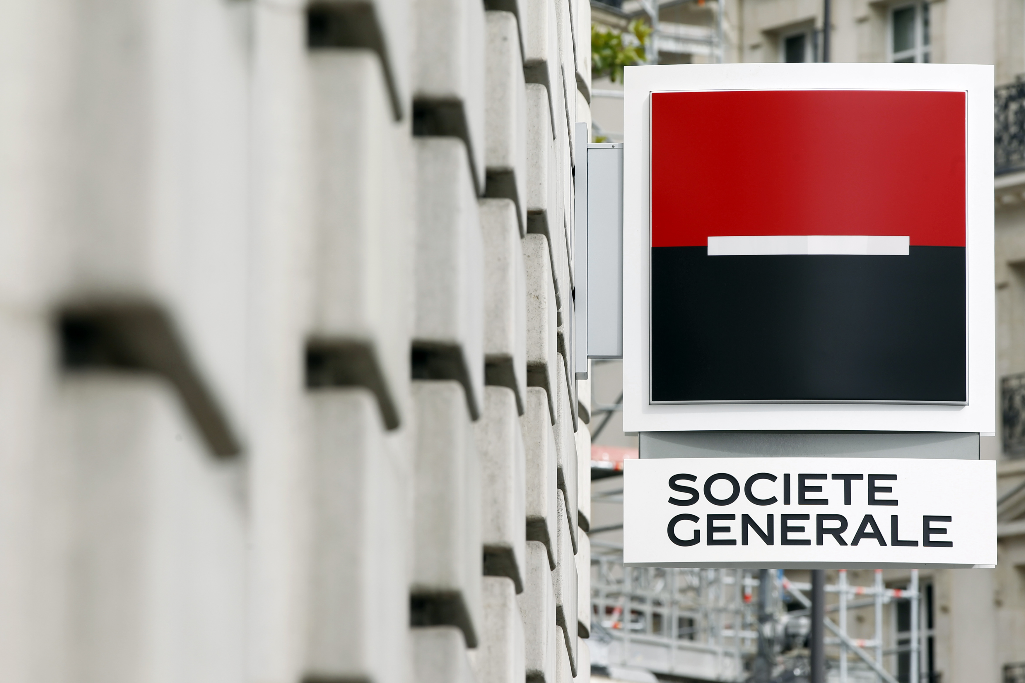 Panneau avec logo Société Générale