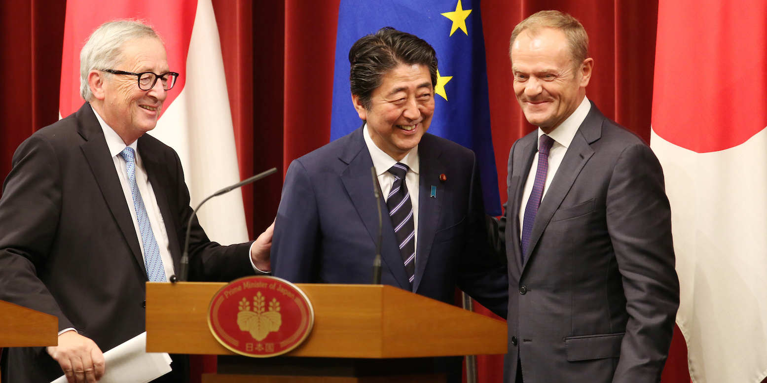 Pied de nez à Trump, l'UE et le Japon signent un accord de libre-échange 