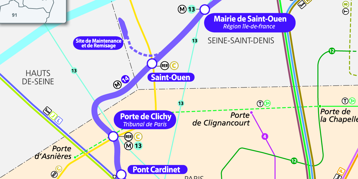 Avec le prolongement de la ligne 14, Saint-Ouen s'ouvre un peu plus sur la ville Lumière