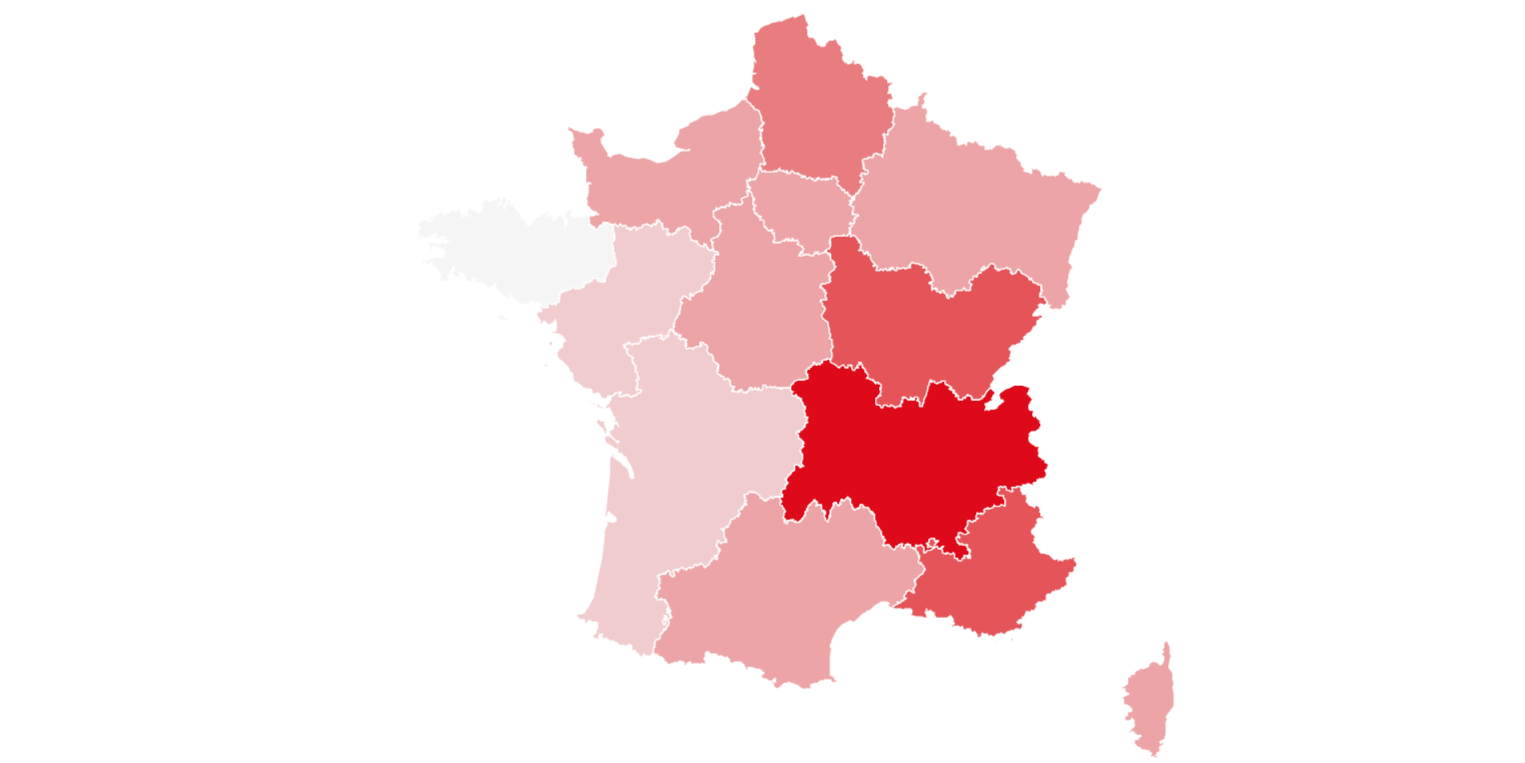 AuRA, Bourgogne-Franche-Comté, PACA : les régions où les décès ont le plus augmenté