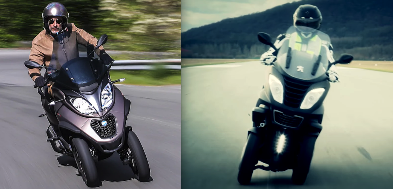 R&D: Piaggio fait condamner Peugeot Motocycles pour contrefaçon de son trois-roues MP3