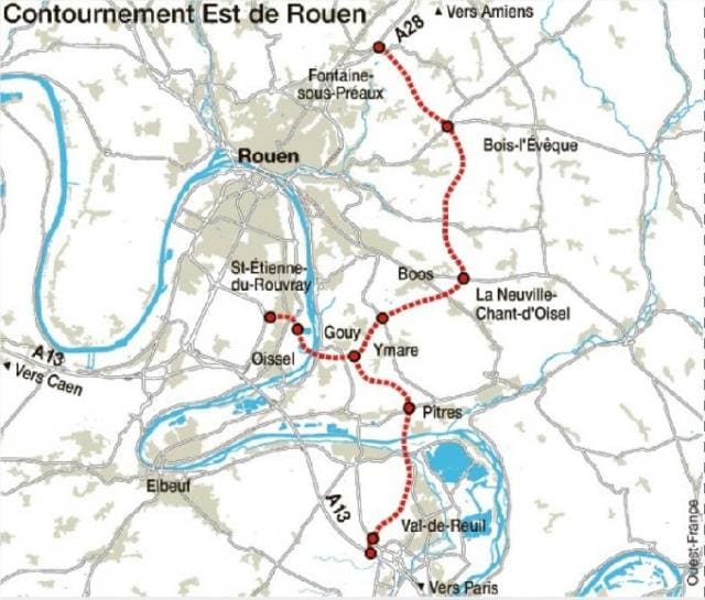 Autoroute : contre l'avis de la Métropole de Rouen, Matignon valide le contournement Est