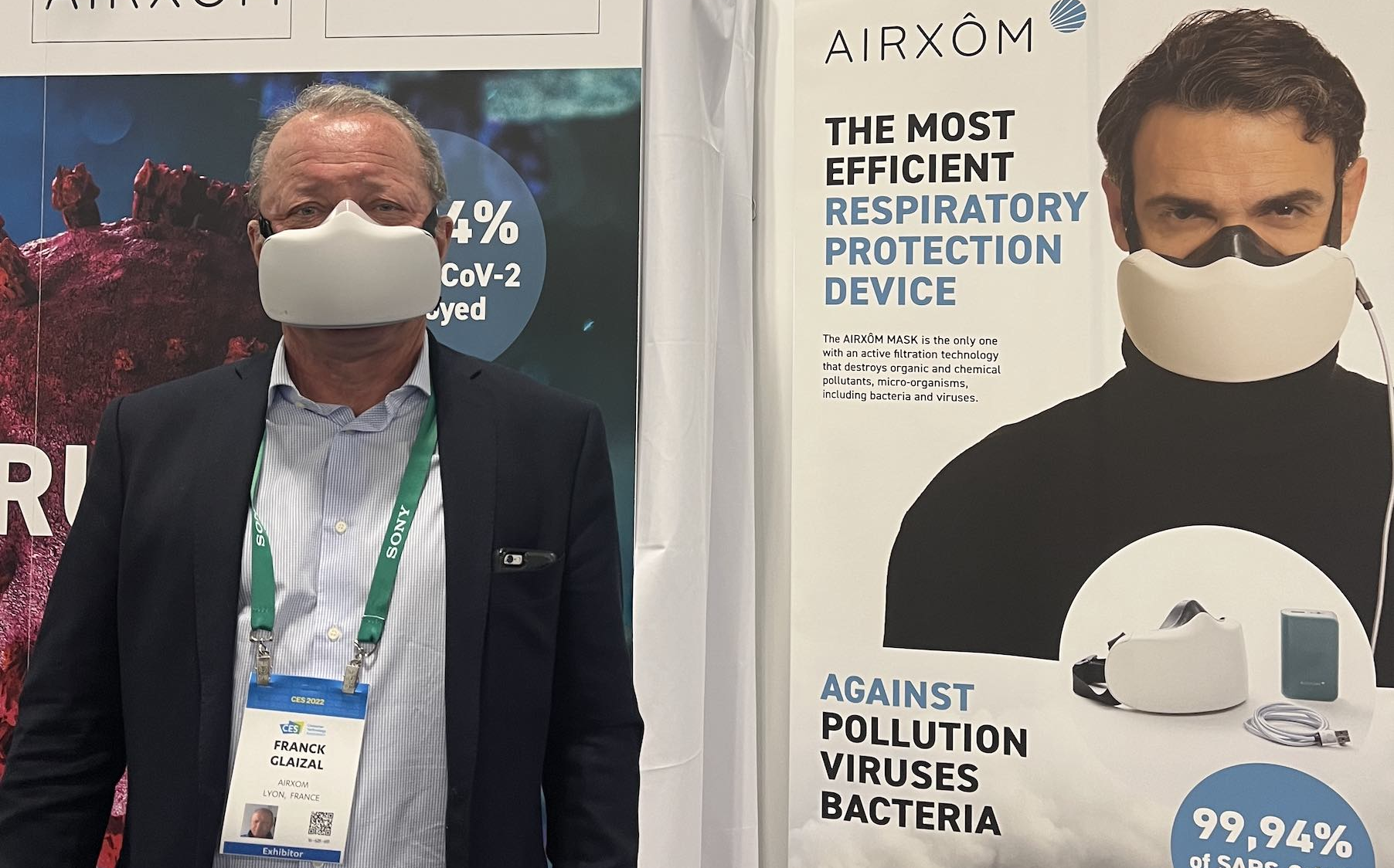 Avec son masque futuriste, le lyonnais Airxôm revient du CES avec des marchés (et un projet d'usine)