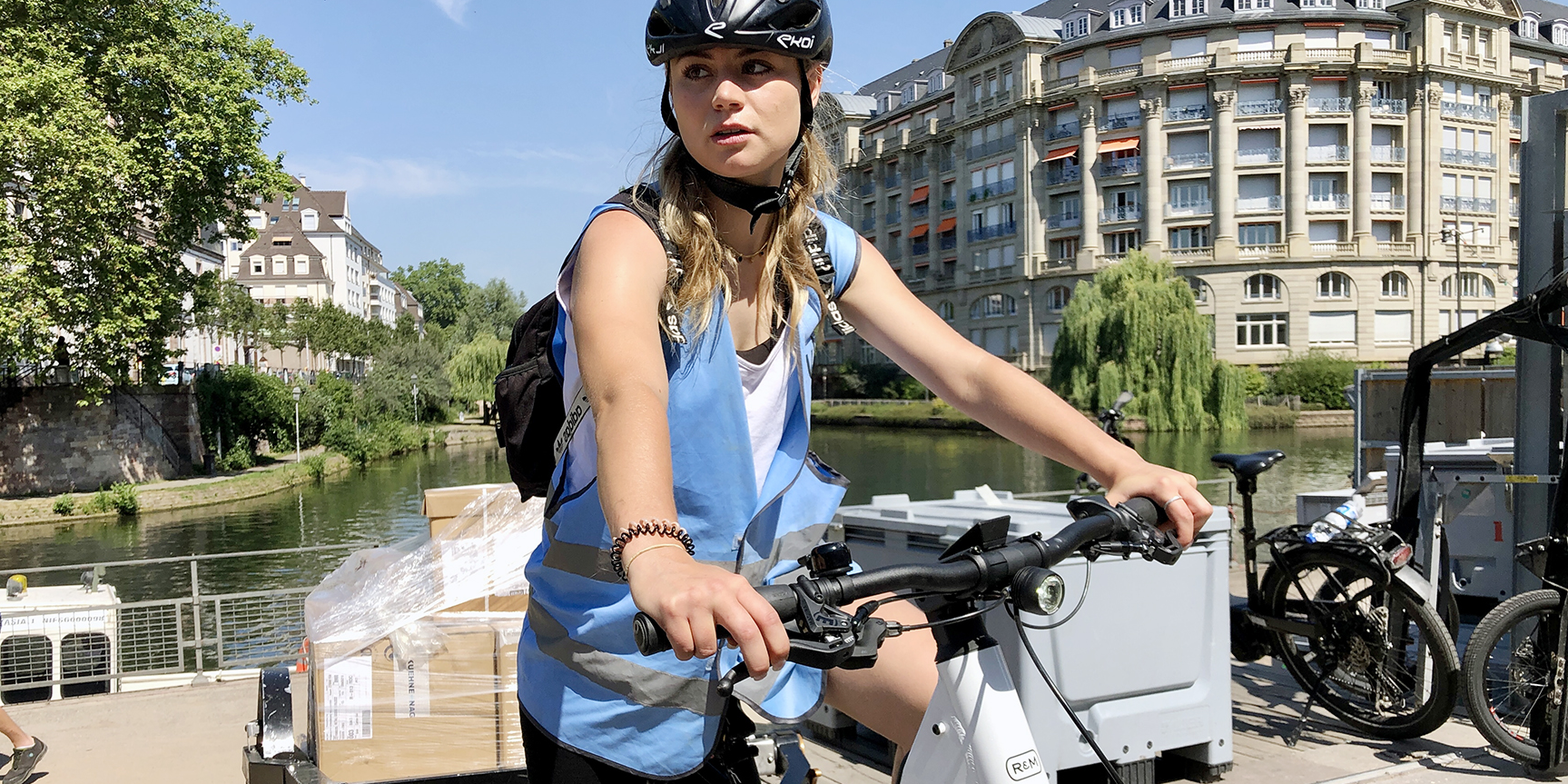 Livraison du dernier kilomètre : la startup strasbourgeoise ULS embarque Geodis dans la logistique urbaine fluviale et à vélo