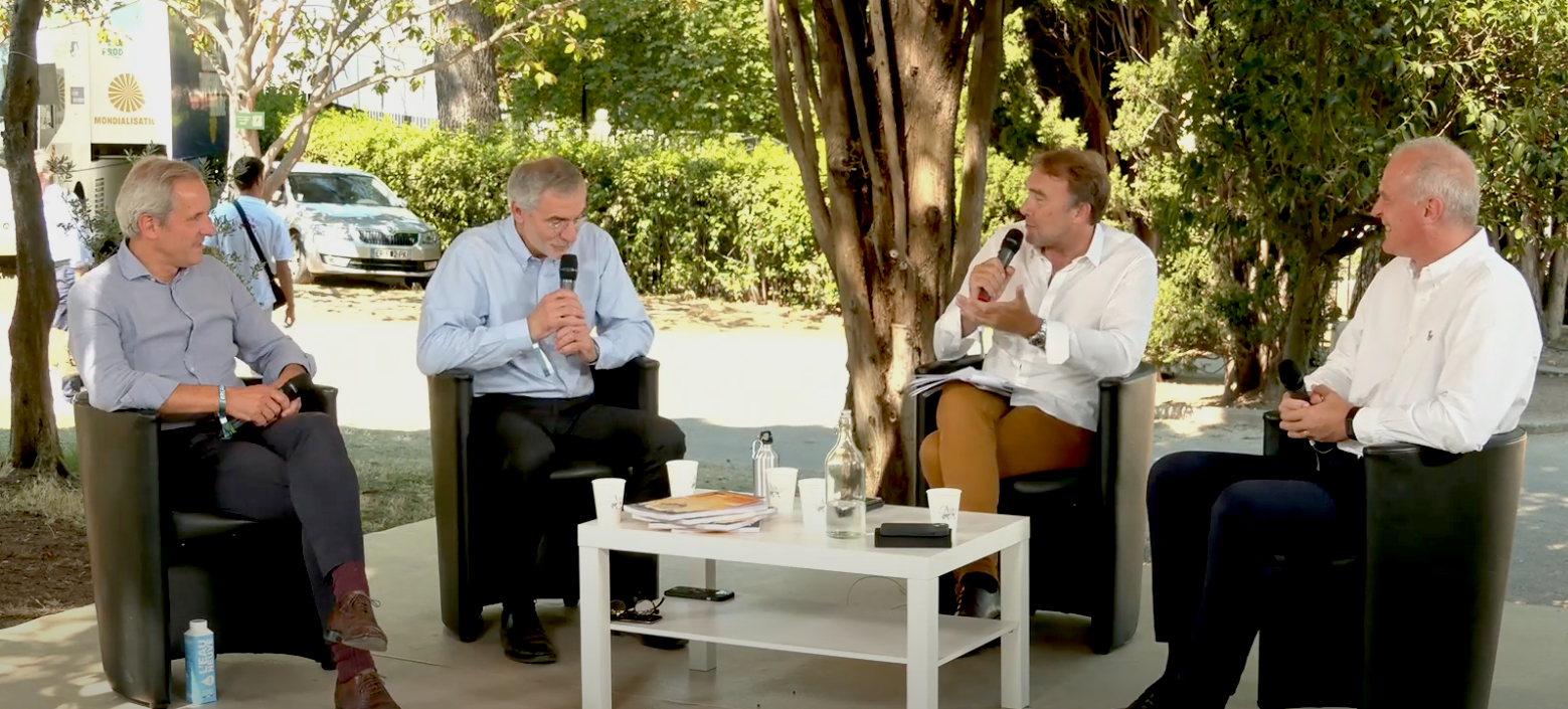 « Face aux difficultés actuelles, les entreprises sont une grande partie des solutions » : débat Florent Menegaux (Michelin), Thierry Mallet (Transdev) et Pascal Demurger (Maif)