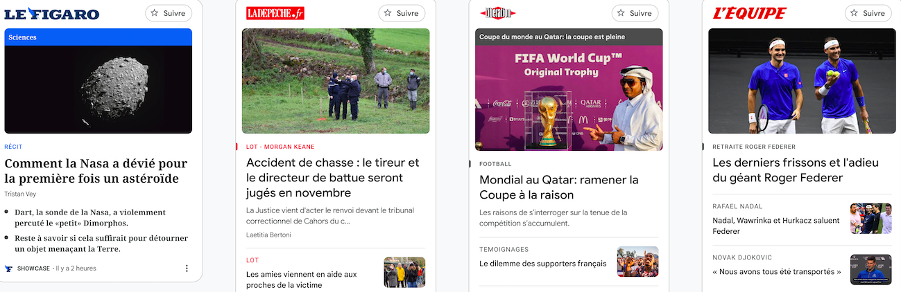 Google lance en France son nouveau format d'actualités « Google News Showcase »