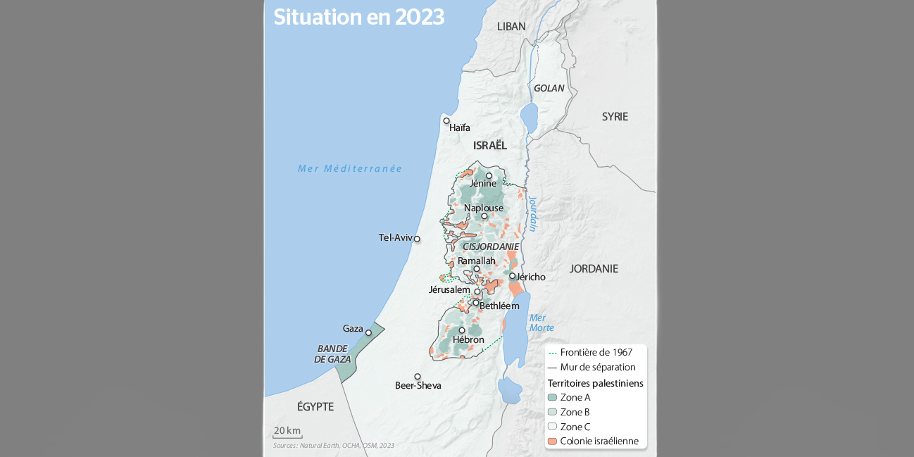 La Cisjordanie, un territoire fragmenté