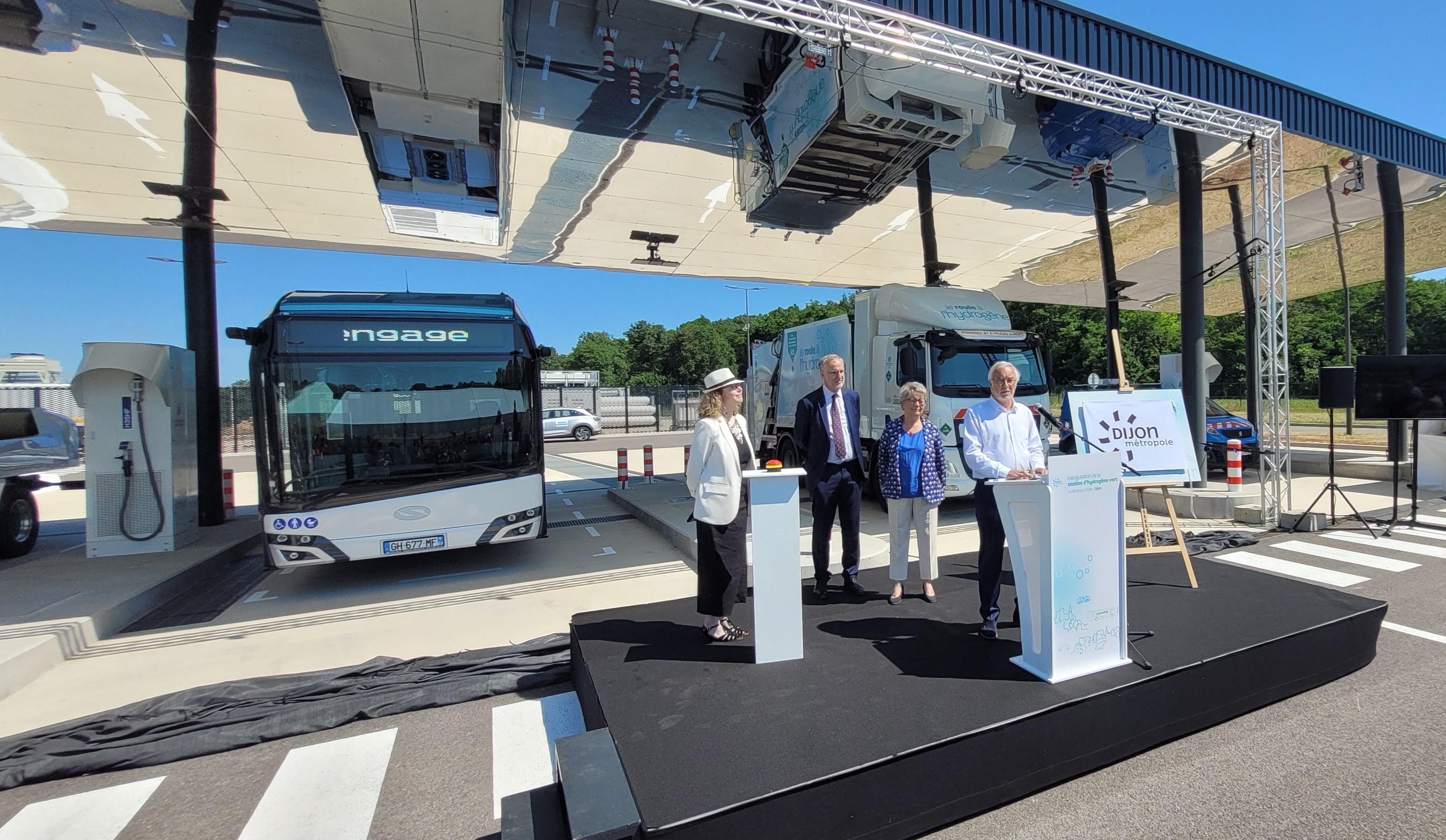 Hydrogène vert : Dijon métropole inaugure sa première station de production et de distribution