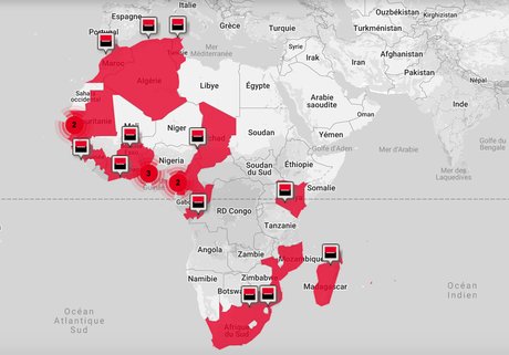 Société Générale Afrique carte