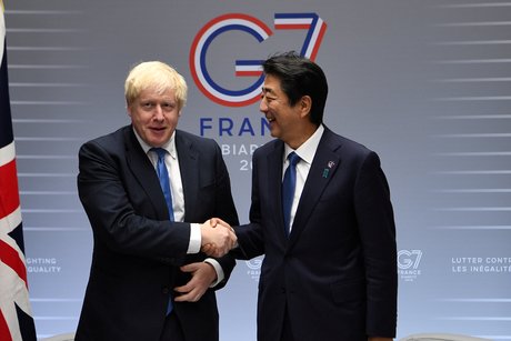 Boris Johnson, Shinzo Abe, G7, Japon, Royaume-Uni