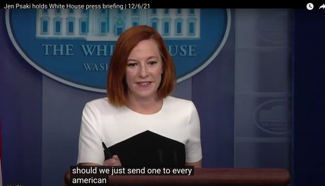 White House, Jen Psaki ironise sur les tests gratuits à tous les Américains