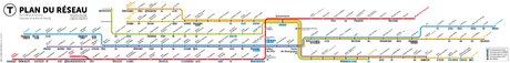 Visualisation du réseau du tramway de Bordeaux en 2025