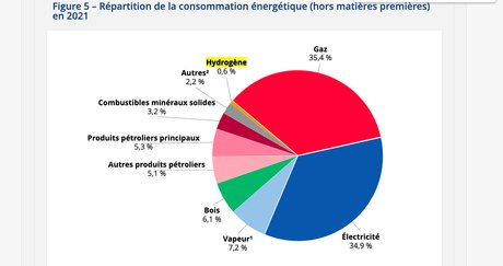 Consommation énergétique France 2021 (hors matières premières)