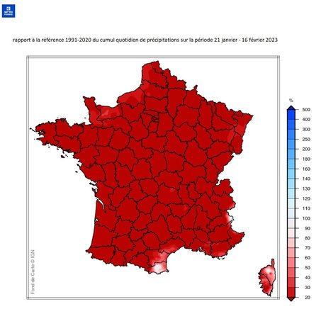 carte météo france sécheresse