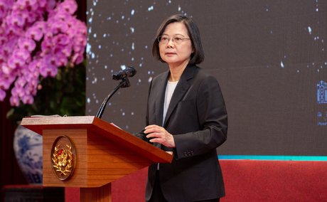 La presidente de taiwan, tsai ing-wen a taipei, a taiwan