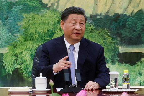 Le president chinois xi jinping lors d'une reunion dans le grand hall du peuple a pekin