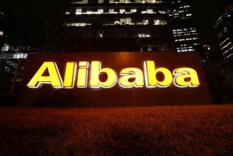 Le logo du groupe alibaba a pekin, en chine