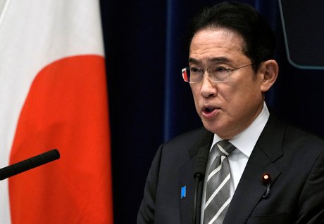 Conference de presse du premier ministre japonais fumio kishida, a tokyo