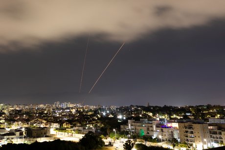Le systeme anti-missile israelien operant apres l'attaque iranienne