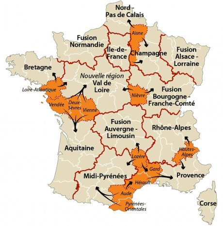 carte région
