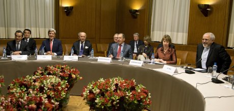 Lors des pourparlers de Genève, le 24 novembre 2013.