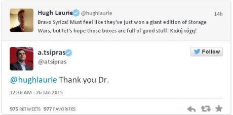 tweet tsipras laurie Hugh