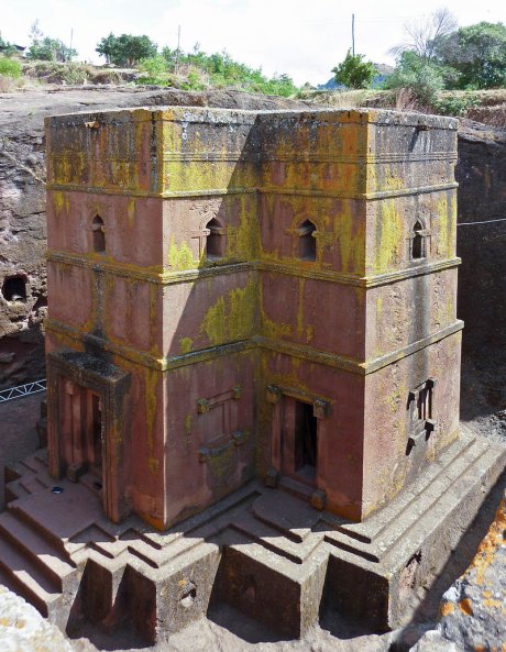 L'église médiévale de Saint-Georges, à Lalibela en Ethiopie.