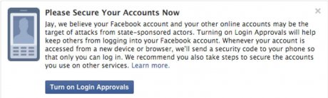 message facebook intrusion état