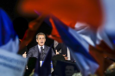 Nicolas Sarkozy en meeting des primaires à Bordeaux
