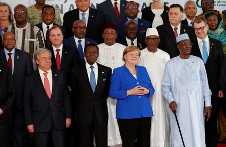 Merkel avec présidents africains IBK KAboré Buhari Déby Zuma