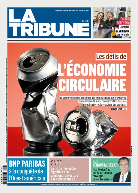 HEBDO 246 couv, La Tribune, Édition hebdomadaire du 30/03/2018, économie circulaire,