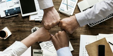 équipe de travail, bureau, management