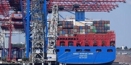 Commerce mondial, porte conteneurs