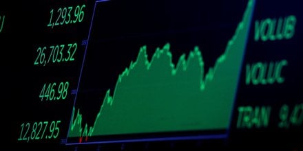 Le Dow Jones, indice vedette de la Bourse de New York, à la fermeture, le lundi 2 mars 2020