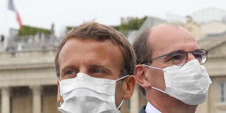 Le Premier ministre Jean Castex en présence du président Emmanuel Macron, lors de la traditionnelle cérémonie du 14 juillet