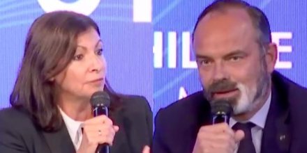 Anne Hidalgo et Édouard Philippe lors du Sommet du Grand Paris, le 29 septembre 2020