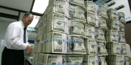 Dollar, billets, Etats-Unis, monnaie, Corée du Sud, Asie,