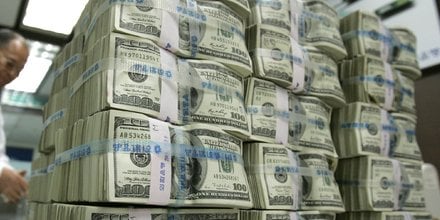 Dollar, billets, Etats-Unis, monnaie, Corée du Sud, Asie,