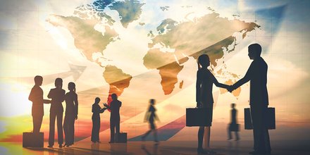 Entreprise, bureau, travail, équipe, coopération, tertiaire, contrat, salariat, international, commerce, étranger,
