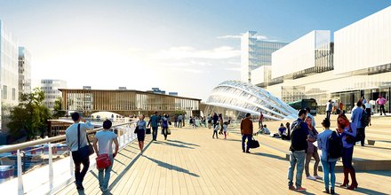 Saint-Denis, pont, Grand Paris Express, gare RER D,