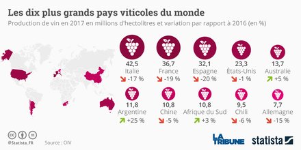 Vin, Statista, production mondiale,