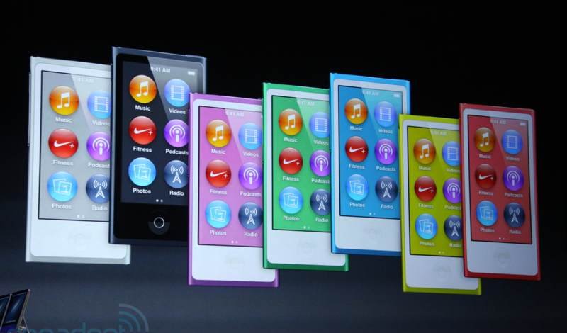7 couleurs différentes pour la nouvelle gamme d'iPod nano