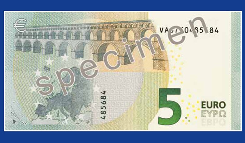 5 euros - série « Europe », verso