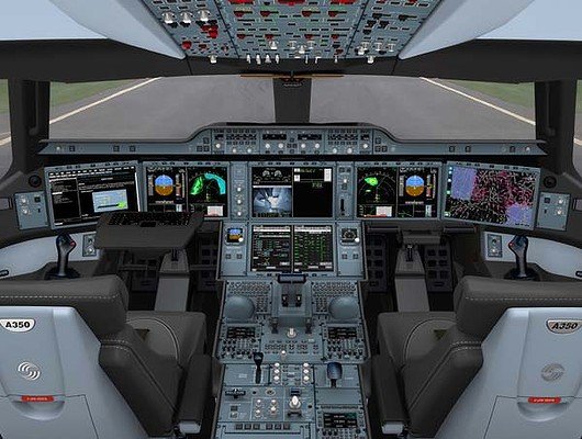 Le cockpit de l'A350