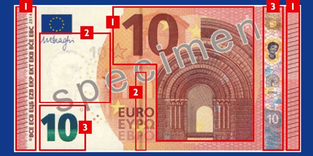 3 nouveaux systèmes de sécurité du billet de 10 euros