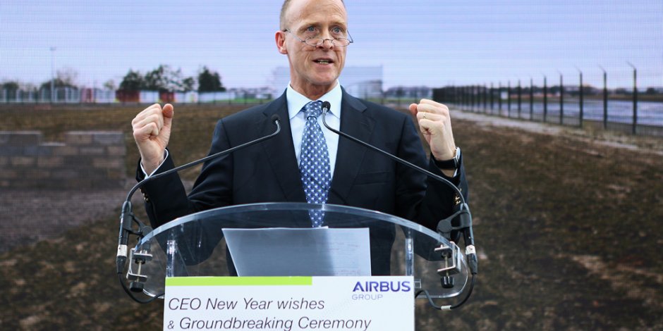 Première pierre du futur siège d'Airbus Group
