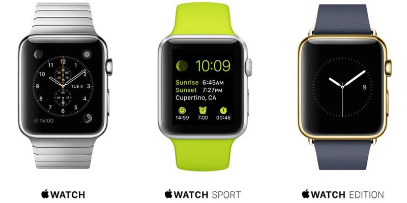 Apple Watch une gamme déclinée en trois collection