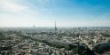 Vue panoramique de Paris avec la Tour Eiffel et la Tour Montparnasse en arrière plan (immobilier, immobilier anciens, appartement, location)