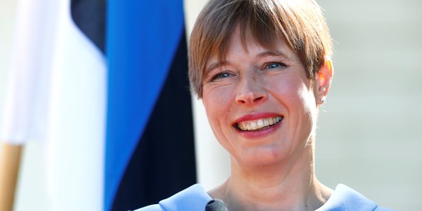 Kersti Kaljulaid, présidente de la e-République d'Estonie qu'elle ambitionne de transformer en startup nation (Photo : à Tallinn, le 31 mai 2018).